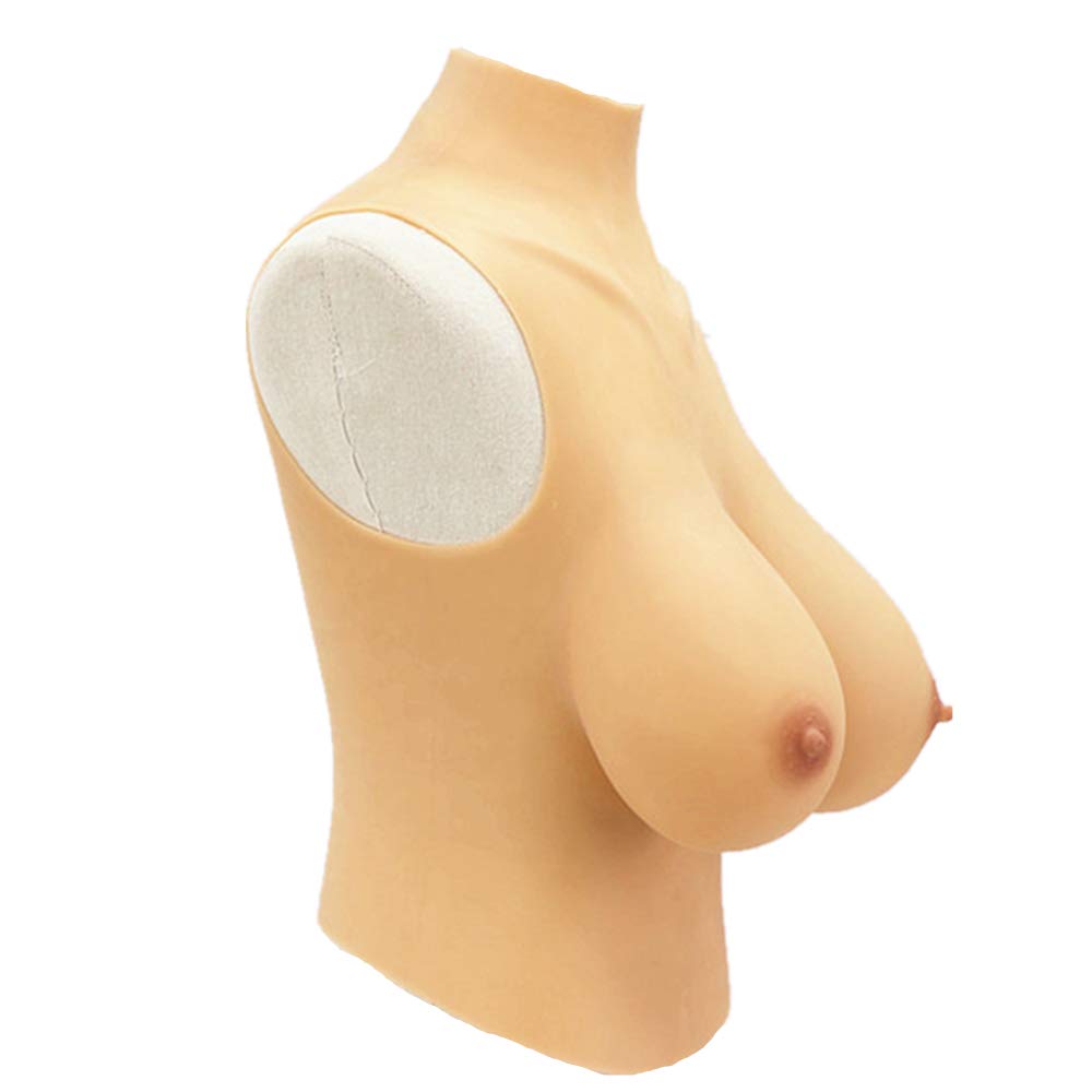 EOOMP H Cup Half Body Food Grade Oil Free Silicone Breast Forms for Crossdressers with Realistic Human Skin