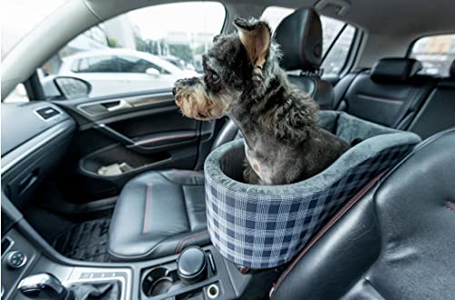 Cathpetic Dog Car Seat - Travel Puppy Car Seat For Single And Double Parts Consoles, Dog Car Seats For Small Dogs, Portable Dog Booster Seat Machine Washable #TOP3