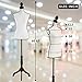FDW Manikin 60”-67”Height Adjustable Female Dress Model Display Torso Body Tripod Stand Clothing Forms (Cream, 60-67 Inches)