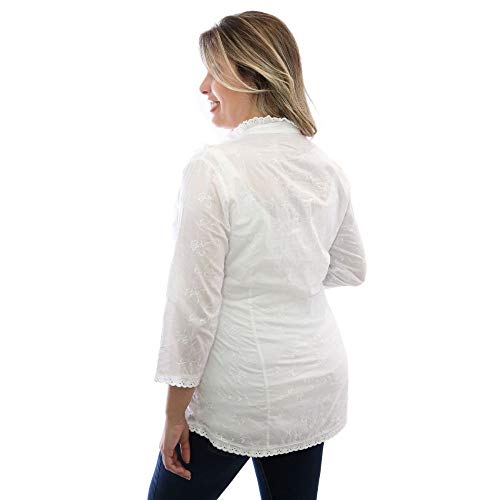 Bata Bordado Inglês Laise - Branco 40