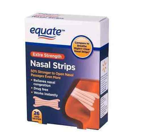 Equate Extra Strength Nasal Strips Instant Relief Large Tan 26 count