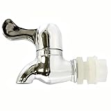 Spigot for Beverage Dispenser Carafe, Turn Style Faux Metal Look Replacement Beverage Dispenser Pouring Spigot
