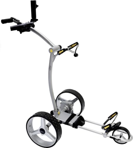 BeeGon Golf Elektro-Golftrolley GT-X300 Pro Silber mit 33Ah Blei-Akku inkl. Zubehör