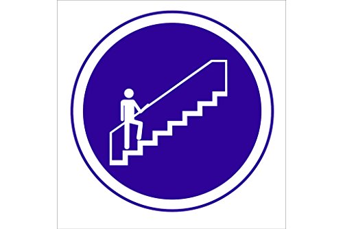 Cofan - Plimpo Señal Poliestireno 105X105 Obligatorio Uso Escalera En Oferta Cofan O55Pl105105 Señal Poliestireno, 105 X 105 Mm