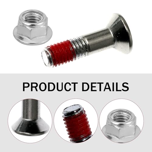 Image of 6 PCS Sprocket Bolt and Nut Kit, Motorcycle Chain Bolt, Compatible with Dirt Bike Yamaha Cruisym 125, Kymco Xciting 250 (Silver)
