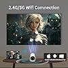 Mini Projecteur Portable 4K - Vidéoprojecteur 1080P FHD 4K 2025 Upgraded Mini Projecteur Portable avec Android 11, WiFi 6,BT5.0, 180° Rotation, Supporté pour TÉLÉPhone/PC/Lap/Stick, HDMI Home Cinéma