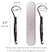 Stainless Steel Tongue Scraper (2-Pack w/ 2 Steel Travel Cases Included), Tongue Cleaners Reduce Bad Breath, 100% Metal Tongue Scrapers with Metal Cases (Plastic-Free)