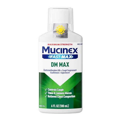 Mucinex DM Max Liquid Cough & Cold Medicine for Adults,