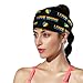 Rainbow Headband for Women Non Slip Elastic Sweat Hairbands Fashion Sports Hair Bands Soft Cloth Fabric Stretchy Headband for Running Workout Yoga (Black,1 Pack)