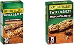 Nature Valley Sweet & Salty Granola Bars Variety Pack & Sweet & Salty Dark Chocolate Nut Granola Bars, 15 Count