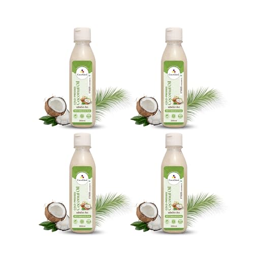 Image of CocoGlow Cold Pressed Coconut Oil Natural & Organic (250mlx4)