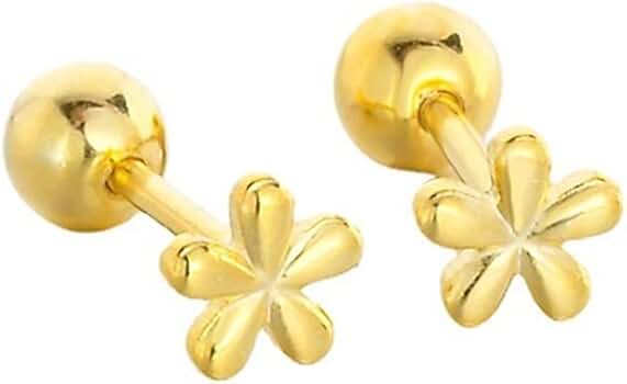 Amazon.co.jp: 18G 小さな花のスタッド軟骨ピアス 女性用 925