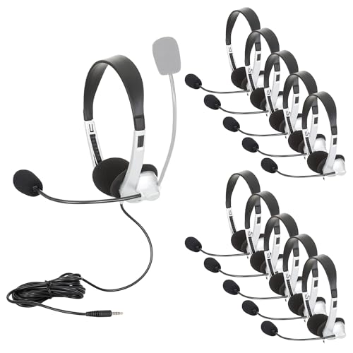 Image of Egghead EGG-IAG-1007TRSS-10-PK-SO Mobile-Ready Multimedia Headset, Black /Silver (Pack of 10)