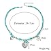 HMOOY Turquoise Necklace, Boho Long Beaded Necklace Vintage Ethnic Bohemian Turquoise Pendant Necklace Statement Western Jewelry Gifts for Women (Heart)