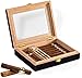 WANGXIAOYUE Boîte à cigares Humidor de Cigare en Verre, boîte de Rangement de l'humidificateur pour 50-80 cigares Coque pour Le contrôle de l'humidité Boîte à Tabac