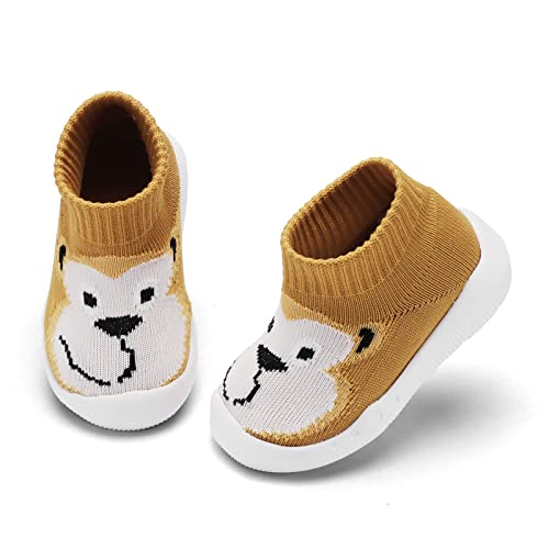Image of Engtoy Baby Shoes & Socks - Non-Slip Breathable Infant Slippers with Soft Rubber Sole - Boys & Girls Slip On Sneakers