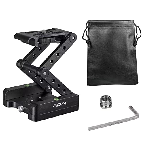 Adai Folding Z Flex Tilt Head Camera Tripod Mount 360°Rotating With Calibration Scales And 1/4” Screw Thread Standard Quick Release Plate Compatible With Dslr Camera Canon Sony Pentax #TOP8