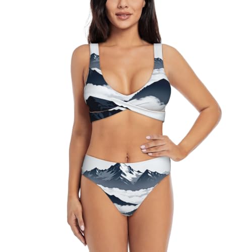 Maillot de bain deux pièces push-up à coussinets amovibles