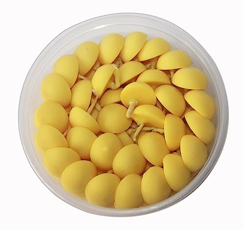 Image of OGU Ghee Diya Batti, Jyot Batti for Pooja Aarti and Special Occasions, Handmade Ghee Diya Batti - Pack of 95