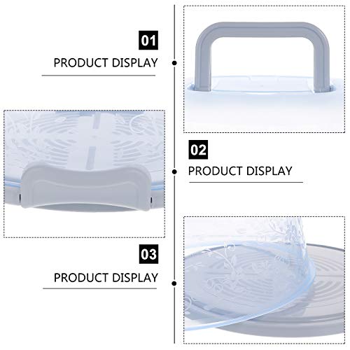 Upkoch 1Pc Buckle Round Cake Carrier With Handle Portable Handy Cupcake Holder Tray #TOP2