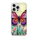 Sunny-Case Handyhülle TPU Transparent Schmetterling Lilien Blüten Nr.984 Comic Summer Fantasy Bumper Hülle kompatibel mit iPhone 7 Plus / 8PLUS