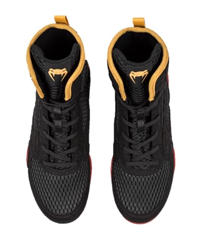 image for Venum Contender Boxing Shoes - Black/Gold/Red, 7 Women/5.5 Men