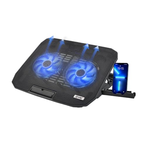 EVM EnLap Cool 2.0 Laptop Cooling Pad with Dual 125mm Fans, Blue ...