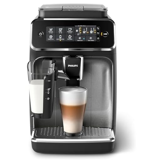 Philips Series 3200 Kaffeevollautomat – LatteGo Milchsystem, 5 Kaffeespezialitäten, Intuitives Touchdisplay, Silber (EP3246/70)