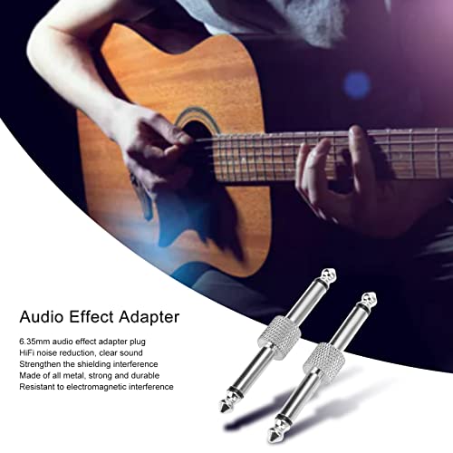 Bordstract 2 PCS Acoplador De Pedal De Guitarra, Adaptador De Efeito De 6,35 Mm 1/4 Pol. Plugue De C