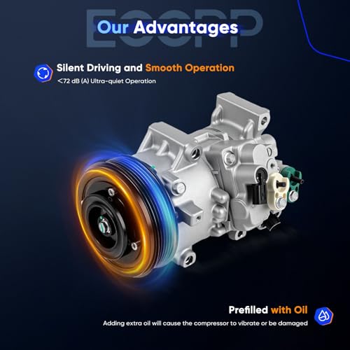 Image of ECCPP AC Compressor 2011-2014 for Toyota Corolla Matrix 1.8L Air Conditioning Compressor