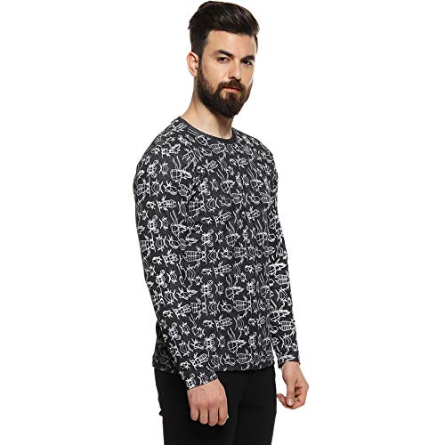 Image of CAHOOT Men's Blue and Mint Ombre Henley Neck Short Sleeve Regular Fit T Shirt for Regular Wear