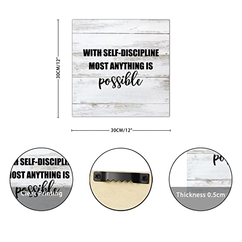Plaque murale en bois Most Anything is Possible décor rustique de salon 30cm