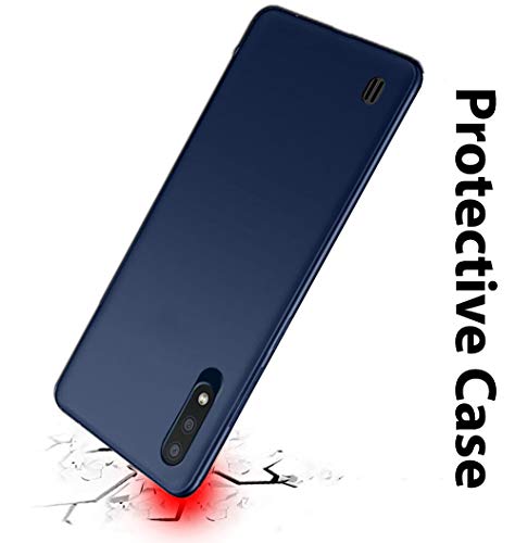 Image of TheGiftKart Imported Matte Soft Back Cover Case for Samsung Galaxy M01 | Protective Rubberised Case (Blue)