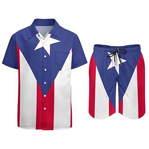 Dominican Flag Casual Beach Suit Summer Beach Shorts 80s 90s Men's Swim Trunks Printed Beach Shorts3