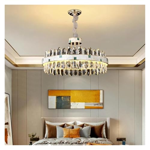 Genérico Lámpara colgante, Lámparas colgantes de cristal LED, iluminación araña, luminaria suspensión, lámparas for sala estar(Warm light,60cm)