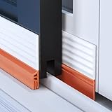 Jotekonoby Tira de sellado inferior de puerta de 400 cm, TPE, resistente al viento, para huecos, ruido y polvo con fuerte adherencia, fácil de cortar a medida, para el hogar y fuera (negro)