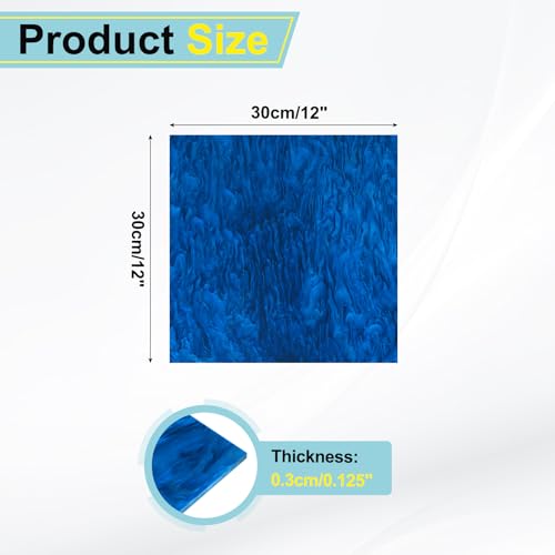 Image of MECCANIXITY 1 Pcs Glitter Pearl Acrylic Sheet,12 inch x 12 inch x 1 /8 inch Pearlescent Cast Pmma Plastic Sheets Extruded Translucent Blanks for DIY Art Crafting Laser Cutting & Engraving,Dark Blue