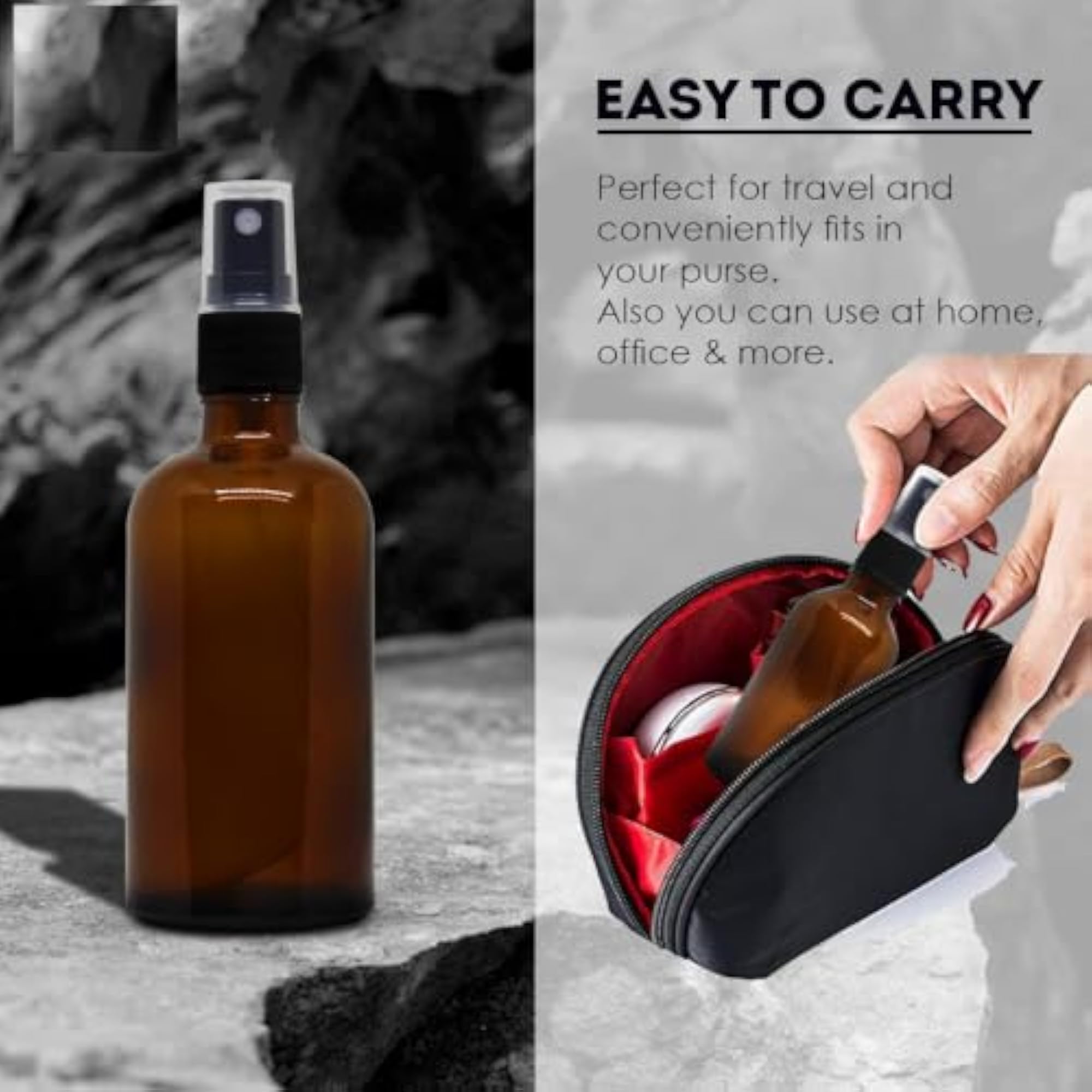 Amber Glass Spray Bottles 100ml Pack of 12