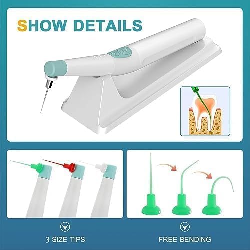 Equipo Dental Endo Irrigador, Activador Dental Endo Ultra Irrigador con 120 Puntas, Activador de Odontología Limpieza de Dientes Instrumento Dental Limpieza Endo