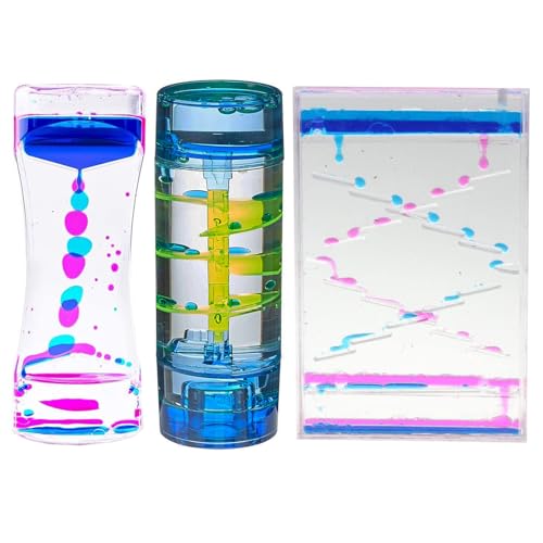 Echana オイル タイマー オイル砂時計 可愛い オイル 時計 水時計 オイルタイマー セット 癒し 子ども おもちゃ雑貨 タイマー 砂時計 キッチンタイマー サンドタイマー 保育園 幼稚園 教室 (A)