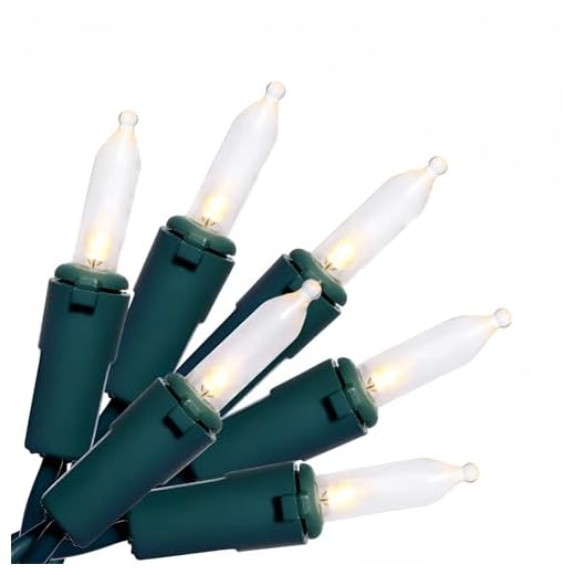 JinBest 100 LED Warm White Green Wire Christmas String Lights, UL Certified and Commercial Decorative Lighting String 35 Ft, for Indoor Outdoor Christmas Trees, Patio, Trees.