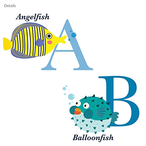 Vinilos Decorativos Educativos Ocean A-Z para Pared miniatura 4