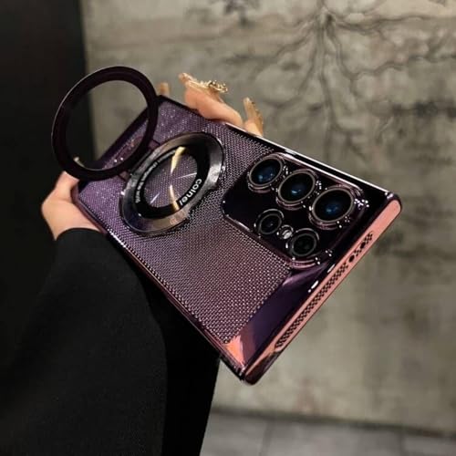 For Galaxy S24 Plus �p �P�[�X ��p ���M MagSafe�Ή� ���@�\360�x��]�X�^���h �c�����Ή� �ϏՌ� �d�C���b�V���\�� �X�^���h�@�\ �����O�t�� �M�����N�V�[S24 Plus �P�[�X �}�O�Z�[�t�Ή� �ԍڃz���_�[�Ή� �������