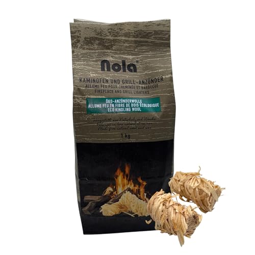 10 kg Premium Holzwolle (10x1 kg) | Anzündwolle, Kaminanzünder aus Holz und Wachs, Anzünder, Grillanzünder, Feueranzünder, Holzwolle, Holzanzünder, Öko Ofenanzünder für Grill und Kamin/Art. 147 (10)