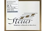 De corte francés Steuer - Canas Clarinete en Sib Solo White Line, corte francés, caja de 10, fuerza 3.5