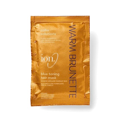 Ion Brunette Blue Toning Mask, Antibrass, Corrects and neutralizes orange undertones Ultra pigmented...