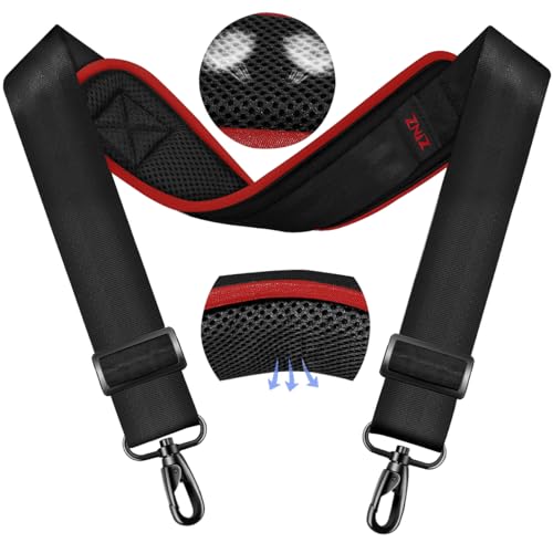 Image of ZINZ 79.5 inch Universal Bag Strap With Ultra-Thick Fixed Breathable Pad, Adjustable Heavy-Duty Shoulder Strap For Laptop, Crossbody, Luggage, Gym, Camera And More - B01K02