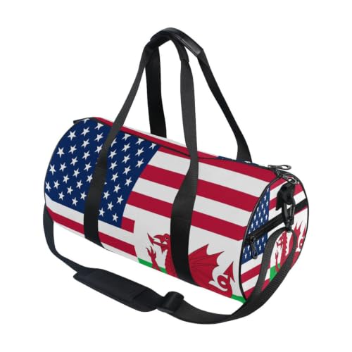 Bolsa de gimnasio para hombres y mujeres con bolsillo interior y diseño de lona ligero