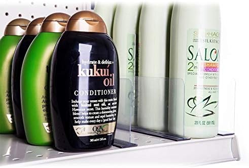 Clear Magnetic Shelf Divider for Gondola & Metal Shelves, 3" H x 22" Deep Plastic Merchandise Organizer, 5 Pack