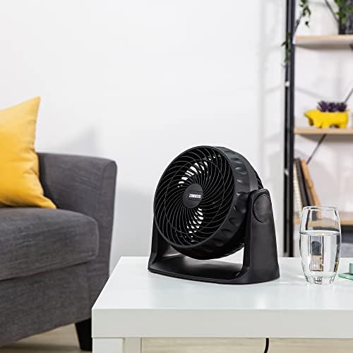 Zannussi 8" High Velocity, Freestanding.Wallmounted Desk Fan ZNVDF0831B, Black,